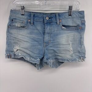 Gap 1969 Denim‎ Jean Shorts Womens Size 28 Light Wash Distressed Cut Off